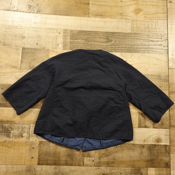 OSKA Jacket Women’s Size 1 Navy Blue Asymmetric Snap Front Minimalist - Picture 10 of 13